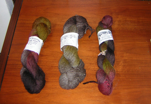 The yarns I bought.